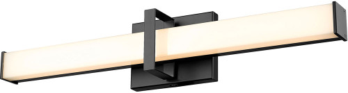 Golden Lighting 5623-B24-BLK-OP Elon Modern Matte Black LED 24" Vanity Light Fixture