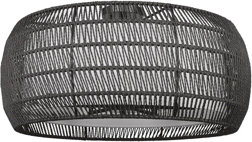 Golden Lighting 6805-6SF-BLK-MBR Everly Contemporary Matte Black Flush Mount Light Fixture