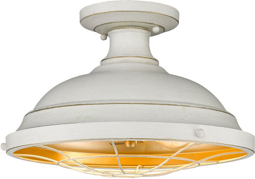 Golden Lighting 7312-SF-FW Bartlett French White Ceiling Lighting