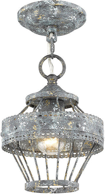 Golden Lighting 7856-1SF-VP Ferris Blue Verde Patina Mini Drop Ceiling Lighting
