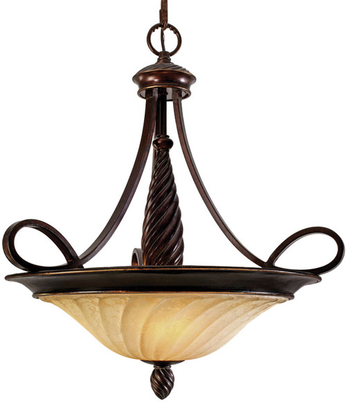 Golden Lighting 8106-3P-CDB Torbellino Cordoban Bronze Hanging Light Fixture