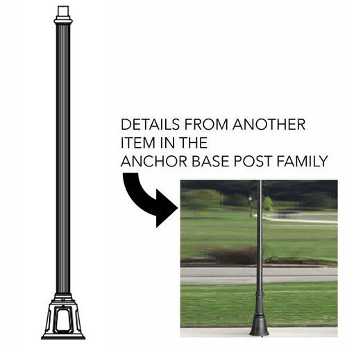 Hanover Lantern 768-10 Wynstone 10 Foot Anchor Base Post Exterior Post