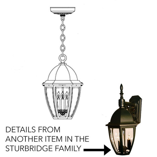 Hanover Lantern B12620 Sturbridge Large Exterior Hanging Pendant Light