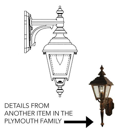 Hanover Lantern B2410RM Plymouth Small Traditional Exterior Light Sconce