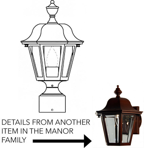Hanover Lantern B2530 Manor Small Exterior Post Light