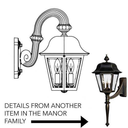 Hanover Lantern B41FRM Manor Medium Outdoor Wall Light Sconce