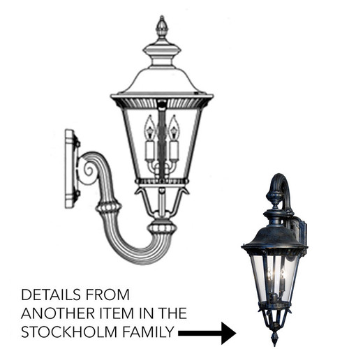 Hanover Lantern B532FSM Stockholm Small Traditional Outdoor Lamp Sconce