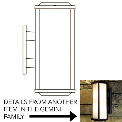 Hanover Lantern B7809 Gemini Large Modern Outdoor Light Sconce