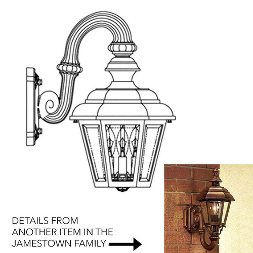 Hanover Lantern B93FRM Jamestown Medium Traditional Outdoor Wall Light Fixture