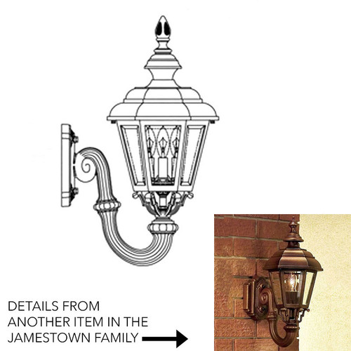 Hanover Lantern B93FSM Jamestown Medium Traditional Exterior Wall Lamp