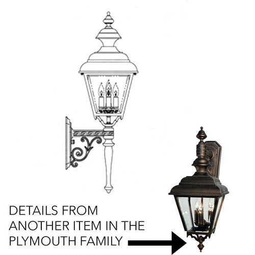 Hanover Lantern B9675 Plymouth Large Traditional Exterior Wall Sconce Lighting