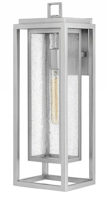 Hinkley 1005SI Republic Modern Satin Nickel Exterior Large Lighting Sconce