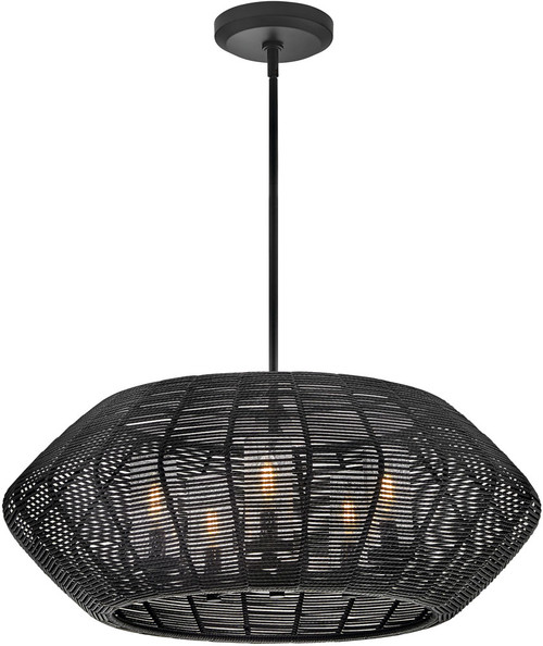 Hinkley 10385BK-LV Luca Modern Black LED Exterior Hanging Light