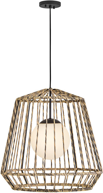 Hinkley 10394BK Arlen Modern Black Outdoor Pendant Lighting