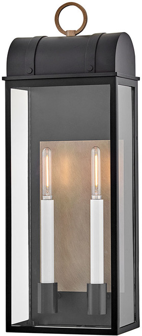 Hinkley 10665BK-BU Campbell Black / Burnished Bronze LED Outdoor Lighting Sconce