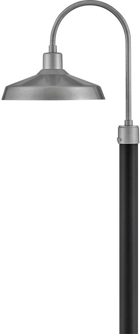 Hinkley 12071AL Forge Antique Brushed Aluminum LED Exterior Post Light