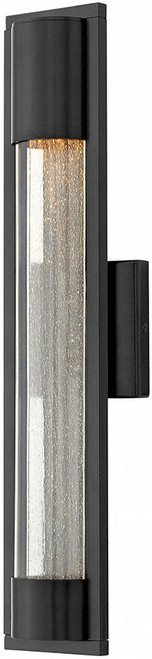 Hinkley 1224SK Mist Contemporary Satin Black Halogen Outdoor Wall Light Fixture