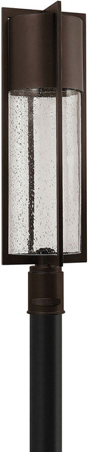Hinkley 1321KZ-LV Shelter Modern Dark Bronze LED Exterior Post Lighting Fixture