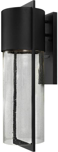 Hinkley 1325BK Shelter Modern Black Exterior 23" Wall Lighting Sconce