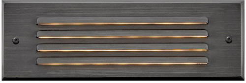 Hinkley 15765SK Louvered Brick Light Contemporary Satin Black LED Exterior Step Light
