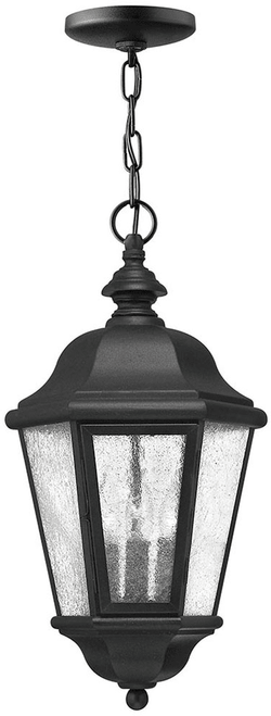 Hinkley 1672BK Edgewater Black LED Outdoor Drop Ceiling Light Fixture