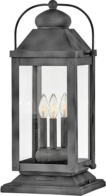 Hinkley 1857DZ Anchorage Traditional Aged Zinc Exterior Pier Mount