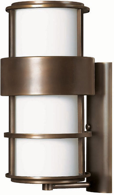 Hinkley 1905MT Saturn 1 Light 20 Inch Contemporary Outdoor Wall Sconce in Metro Bronze
