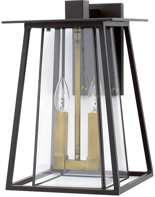 Hinkley 2104KZ-LL Walker Contemporary Buckeye Bronze LED 9.5" Exterior Lamp Sconce