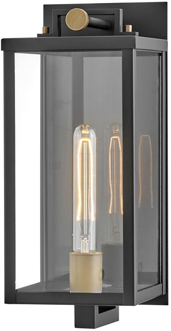 Hinkley 23010BK Catalina Modern Black / Burnished Bronze LED Outdoor Lighting Sconce