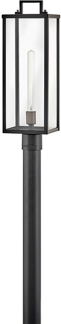 Hinkley 23011BK Catalina Contemporary Black / Burnished Bronze LED Exterior Post Lamp