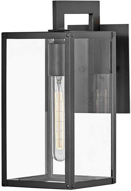 Hinkley 2590BK Max Modern Black Exterior Lighting Sconce