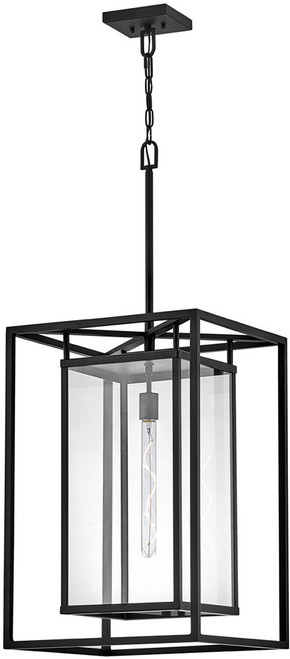 Hinkley 2592BK-LL Max Black LED Outdoor Ceiling Pendant Light