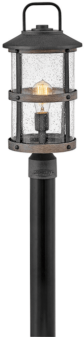 Hinkley 2687DZ Lakehouse Contemporary Aged Zinc LED Exterior Post Light Fixture