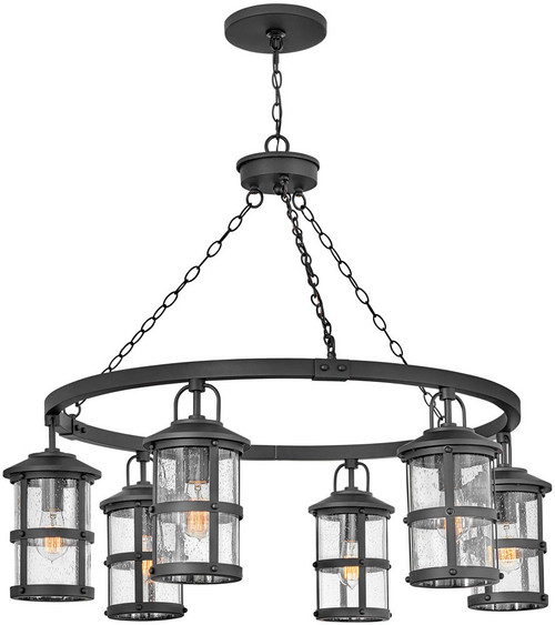 Hinkley 2689BK Lakehouse Traditional Black Exterior Chandelier Light