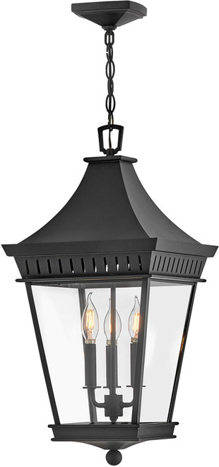 Hinkley 27092MB Chapel Hill Museum Black LED Exterior Pendant Lighting