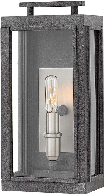 Hinkley 2910DZ Sutcliffe Modern Aged Zinc Outdoor Small Wall Sconce Lighting