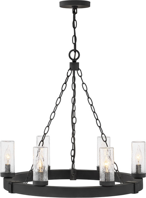 Hinkley 29206BK-LV Sawyer Modern Black LED Chandelier Light