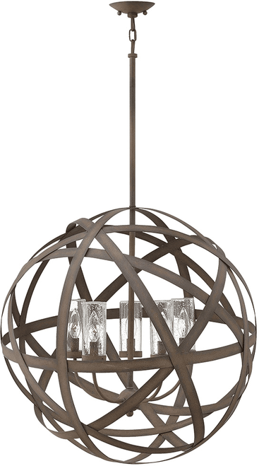 Hinkley 29705VI-LL Carson Modern Vintage Iron LED Outdoor Drop Lighting Fixture
