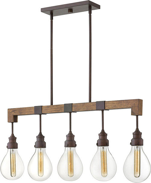Hinkley 3266IN Denton Contemporary Industrial Iron Island Light Fixture