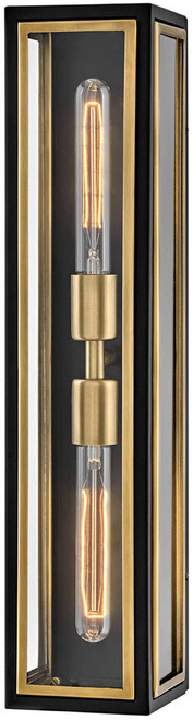 Hinkley 32980BK Shaw Contemporary Black / Heritage Brass LED Wall Lighting