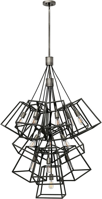 Hinkley 3358DZ Fulton Aged Zinc Multi Pendant Hanging Light
