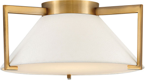 Hinkley 3721BR Calla Modern Brushed Bronze LED 16" Flush Mount Ceiling Light Fixture
