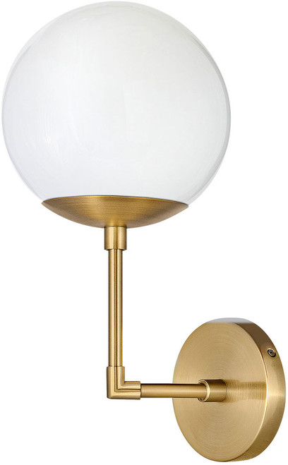 Hinkley 3742HB-WH Warby Modern Heritage Brass Light Sconce