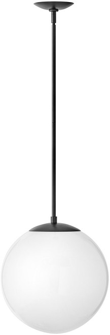 Hinkley 3744BK-WH Warby Contemporary Black Drop Ceiling Light Fixture