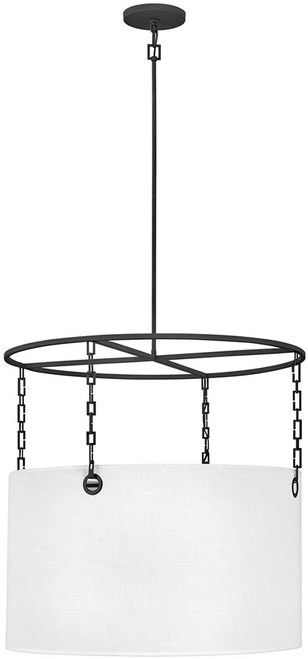 Hinkley 38406BLK Tribeca Modern Black Drum Drop Lighting