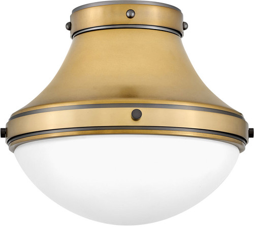 Hinkley 39051HB Oliver Contemporary Heritage Brass Small Flush Lighting