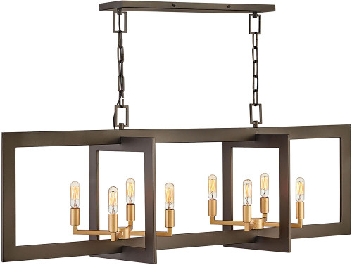 Hinkley 4348MM Anders Contemporary Metallic Matte Bronze / Deluxe Gold Island Light Fixture