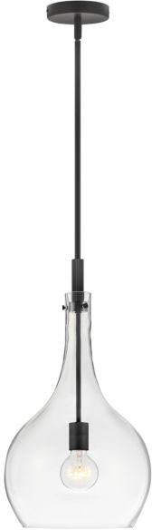Hinkley 4457BK-CL Ziggy Contemporary Black with Clear glass Hanging Light