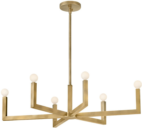 Hinkley 45048HB Ezra Contemporary Heritage Brass 36" Hanging Chandelier