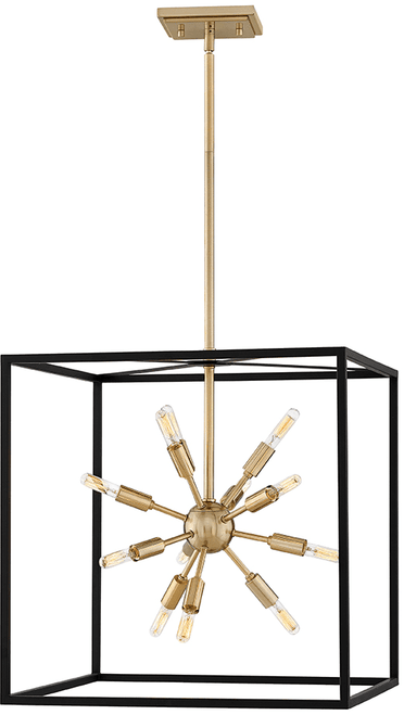 Hinkley 46314BLK Aros Contemporary Black LED Foyer Lighting Fixture